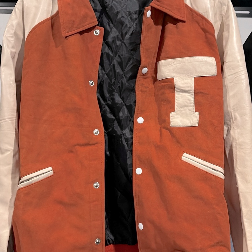 NEW [NYC Jackets] Texas Longhorns NCAA Orange Varsity Letterman Jacket Mens 3XL - Picture 6 of 15